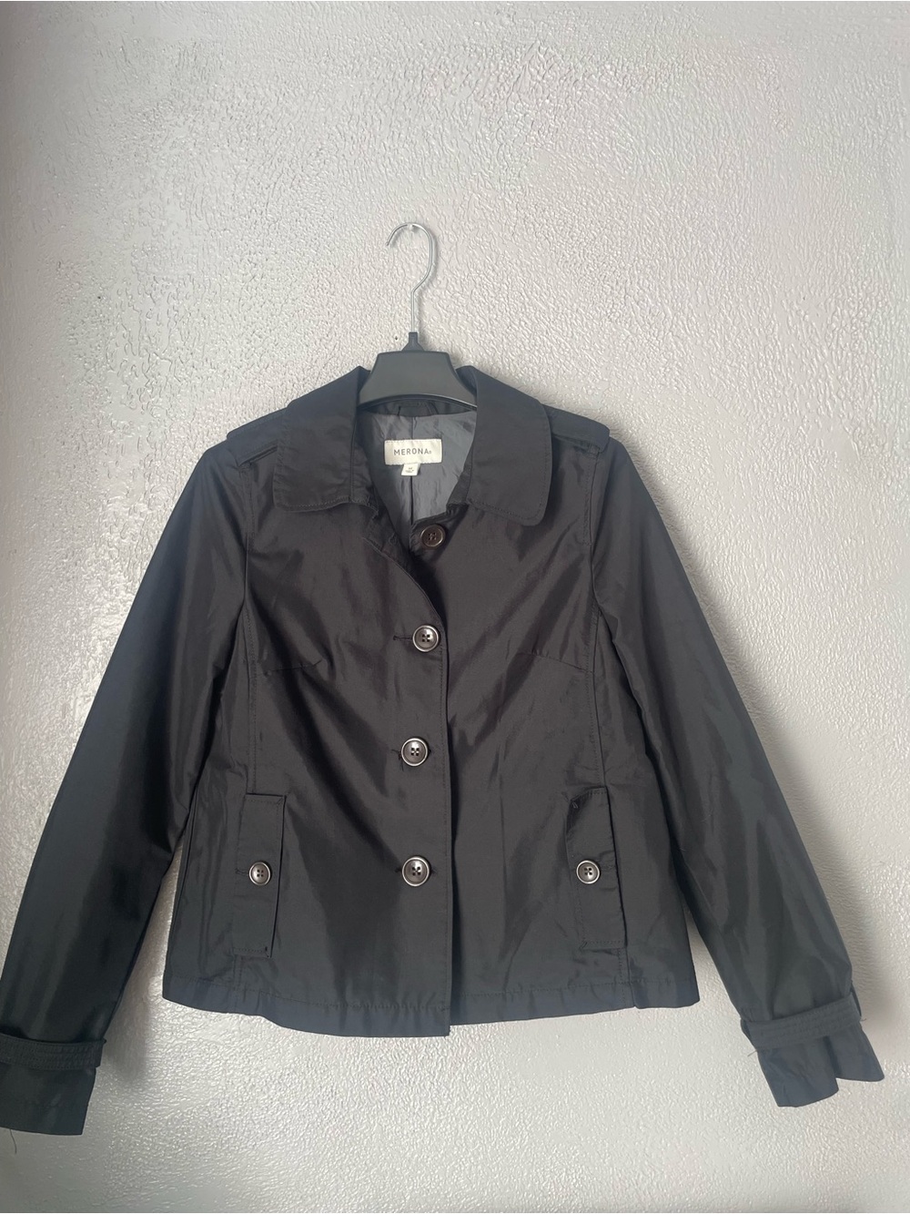 Merona Black Women's Trench Coat
